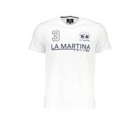 La Martina Weißes T-Shirt aus Baumwolle für Herren, weiß, XL