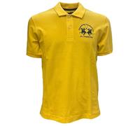 La Martina Yellow Cotton Polo Men Shirt, gelb, XL