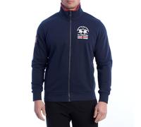 La Martina YMF602-FP112 Herren-Sweatshirt mit Reißverschluss, Herren-Sweatshirt mit Reißverschluss, Herren-Sweatshirt ohne Kapuze, Herrenjacke, marineblau, XXXL