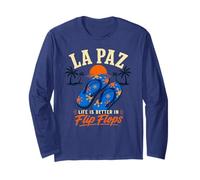 La Paz Baja Mexico - Life is Better in Flip Flops Beach Langarmshirt