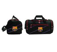 La Plume Dorée FC Barcelona Duffelbag, 50 cm, Blau, Polyester, Wasserfest, 1 großes Fach und 3 Reißverschlusstaschen