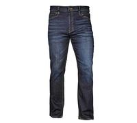 LA Police Gear Herren Terrain Flex Taktische Jeans, Bequeme Stretch Denim Jeans für Herren, EDC Stretch Bund Jeans, Straight Fit/Medium Wash, 34W / 30L