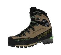 LA SPORTIVA Bergschuhe Trango Alpine GTX Woman wasserdichte und stabile Damen Bergstiefel mit bedingt steigeisenfester Sohle Sand Dune/Aspen Green EU 42