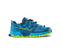 La Sportiva Bushido II JR GTX Kinder Trailrunningschuhe storm blue-lime punch Schuhgröße EU 27 Farbgruppe blau blau Kinder