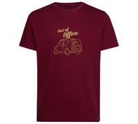La Sportiva Wander-/Freizeit Tshirt Cinquecento - Out of Office - (Baumwolle) weinrot Herren, Größe M