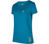La Sportiva Climbing on the Moon Damen T-Shirts blau Größe XS Bouldern | Sportklettern | Lifestyle Hautfreundlich