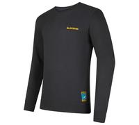 La Sportiva Climbing On The Moon Sweatshirt S Carbon / Giallo