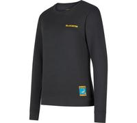 La Sportiva Climbing on the Moon Sweatshirt Women Carbon/Giallo (S)