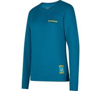 La Sportiva Climbing on The Moon Sweatshirt Women turchese/giallo (B40Y08) M