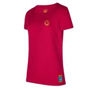 La Sportiva Women’s Climbing on the Moon T-Shirt, S, fucsia/giallo