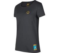 La Sportiva Women’s Climbing on the Moon T-Shirt, S, carbon/giallo