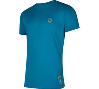 La Sportiva Climbing On The Moon Kurzarm-t-shirt XL Turchese / Giallo