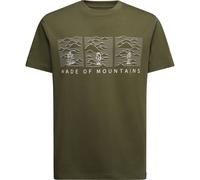 La Sportiva Herren T-Shirt Made of Mountain (E47W04) Kurzarm Cypress/Chalk Hautfreundlich Größe L