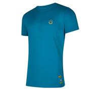 La Sportiva Men's Climbing On The Moon T-Shirt Turchese/Giallo XXL