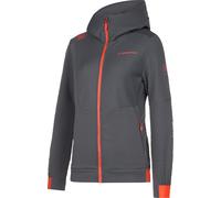 Mood Hoody W, Fleecejacke, Damen - La Sportiva 900322 Carbon/Cherry Tomato L