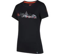 La Sportiva Peaks T-shirt Women black/cherry tomato (999322) XS
