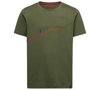 La Sportiva - Trail T-Shirt - T-Shirt, Gr. XL, oliv (Cypress/MountainRed)