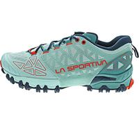 LA SPORTIVA W Bushido Ii Blau - Technischer komfortabler Damen Berglaufschuh, Größe EU 42 - Farbe Lagoon - Cherry Tomato