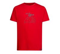 La Sportiva Wander-/Freizeit Tshirt Cinquecento - Out of Office - (Baumwolle) rot Herren, Größe L
