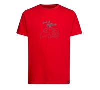 La Sportiva Wander-/Freizeit Tshirt Cinquecento - Out of Office - (Baumwolle) rot Herren, Größe XL
