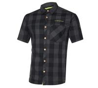 La Sportiva Wanderhemd Nomad (mit Brusttasche) Kurzarm carbongrau/schwarz Herren, Größe L