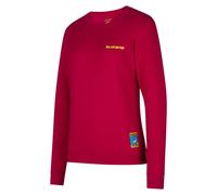 La Sportiva Women's Climbing On The Moon Sweatshirt Fucsia/Giallo M