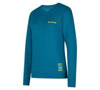 La Sportiva Women's Climbing On The Moon Sweatshirt Turchese/Giallo M
