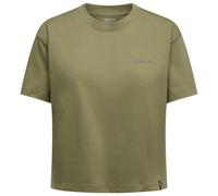 Trilogy Crop T-Shirt W - Croptop aus dicker Bio-Baumwolle - La Sportiva E47W04-Cypress/Chalk XL