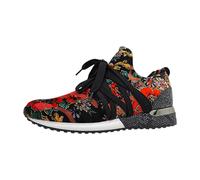 La Strada 1804189-4601-E Mehrfarbig Velvet black/Red flower EU 39