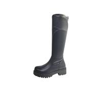 La Strada Damen Schaftstiefel PU mit schwarzen Steinen Schwarz Größe 40