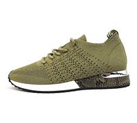 La Strada Damenschuhe Schnürschuhe Sportive Sneaker Grün Freizeit, Schuhgröße:37 EU