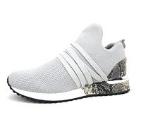 La Strada Damenschuhe Sneaker Low sportlicher Schnürer Grau Freizeit, Schuhgröße:38 EU