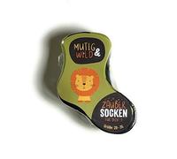 la vida GmbH Zauberkindersocken mit Löwenmotiv Mutig & Wild Größe 29-35, Grün