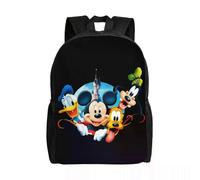 LA389 Mickey Mouse Pluto Minnie Goofy Donald Duck Laptop-Rucksack für Damen und Herren, lässige Büchertasche
