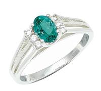 Laborgezüchteter grüner Paraiba-Turmalin Edelstein 925 Sterling Silber Handgefertigter Band Ring Geschenkartikel Herren und Damen Schmuck CRG1241AS24_(70 (22.3))