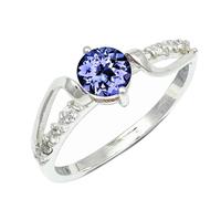 Laborgezüchteter Tansanit Edelstein 925 Sterling Silber Handgefertigter Band Ring Geschenkartikel Herren und Damen Alle Größen Schmuck CRG1242AV24_(70 (22.3))