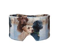 Labrador Retriever Hund Welpen Kunst, Vollständige Augenabdeckungen, lichtblockierende Augenmaske, Schlafaugen- und Ohrenschützer