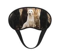 Labrador Retriever Hunde Schwarz Gold Weiß Braun,Vollständige Augenabdeckungen, lichtundurchlässige Schlafmasken, Verdunkelungs-Augenschützer