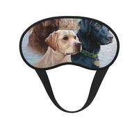 Labrador Retriever Welpenkunst,Vollständige Augenabdeckungen, lichtundurchlässige Schlafmasken, Verdunkelungs-Augenschützer