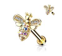 Labret Biene Zirkonia Innengewinde