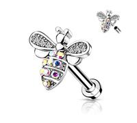 Labret Biene Zirkonia Innengewinde