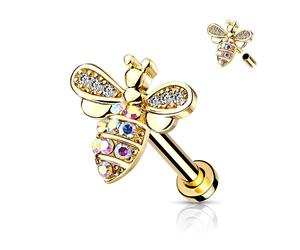 Labret Biene Zirkonia Innengewinde