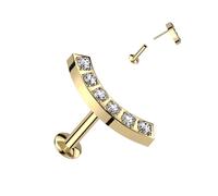 Labret Gebogen Zirkonia Push-In