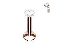 Labret Herz Zirkonia Innengewinde