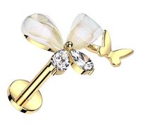 Labret Schmetterling Zirkonia Push-In