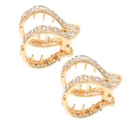LABRIMP 2 Stück Elegante Haarklammern mit Strass Ponytail Clips für Damen Starker Halt für Dickes und Dünnes Haar für Kurze Haare Modische Französische Haarklammer für Hochsteckfrisuren