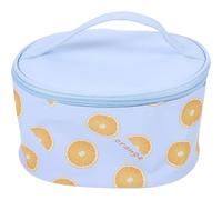 LABRIMP Große Kosmetiktasche Damen mit Avocado Motiv Pu Material Tragbarer Kulturbeutel mit Henkel Reise Schminktasche mit Hohem Fassungsvermögen