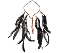 LABRIMP Vintage Boho Feder haarband Damen Lange Federquaste Stirnband für Festival Party Tribal Kopfschmuck Modisches Haarband mit Zartem Design und Vielseitiger Verwendung