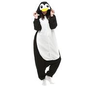 LABULA Onesie tierkostüme Damen Herren Pyjama Animal Halloween Schlafanzug Cosplay Jumpsuit Karneval Einteiler,D-Schwarz,XL