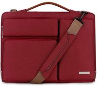 Lacdo 15.6 Zoll 360° Rundumschutz Laptop Schultertasche Hülle für 15.6 Zoll Lenovo Ideapad/ThinkPad, ASUS VivoBook/ZenBook 15, Acer Aspire 5 3 / Chromebook 15, HP Envy/Dell Inspiron 15, Rot